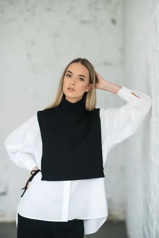 Merino Wool Turtleneck Vest sold by Ivalo.com