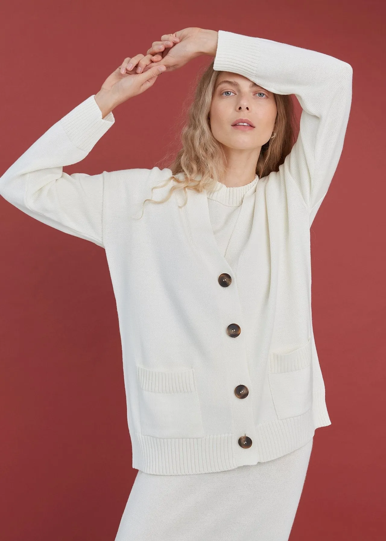 Button-Up Merino Wool Cardigan sold by Ivalo.com product image thumbnail 2