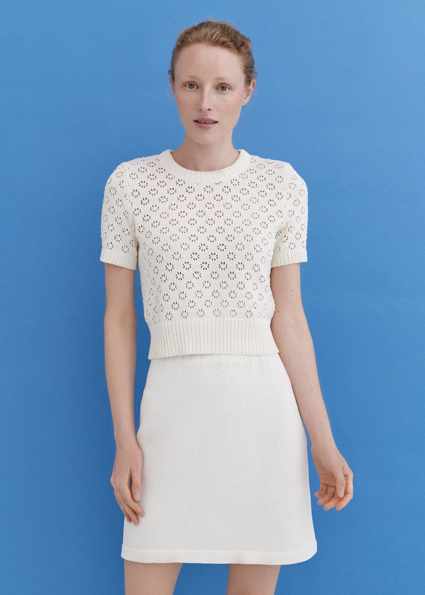 Knitted Cotton Lace Top sold by Ivalo.com