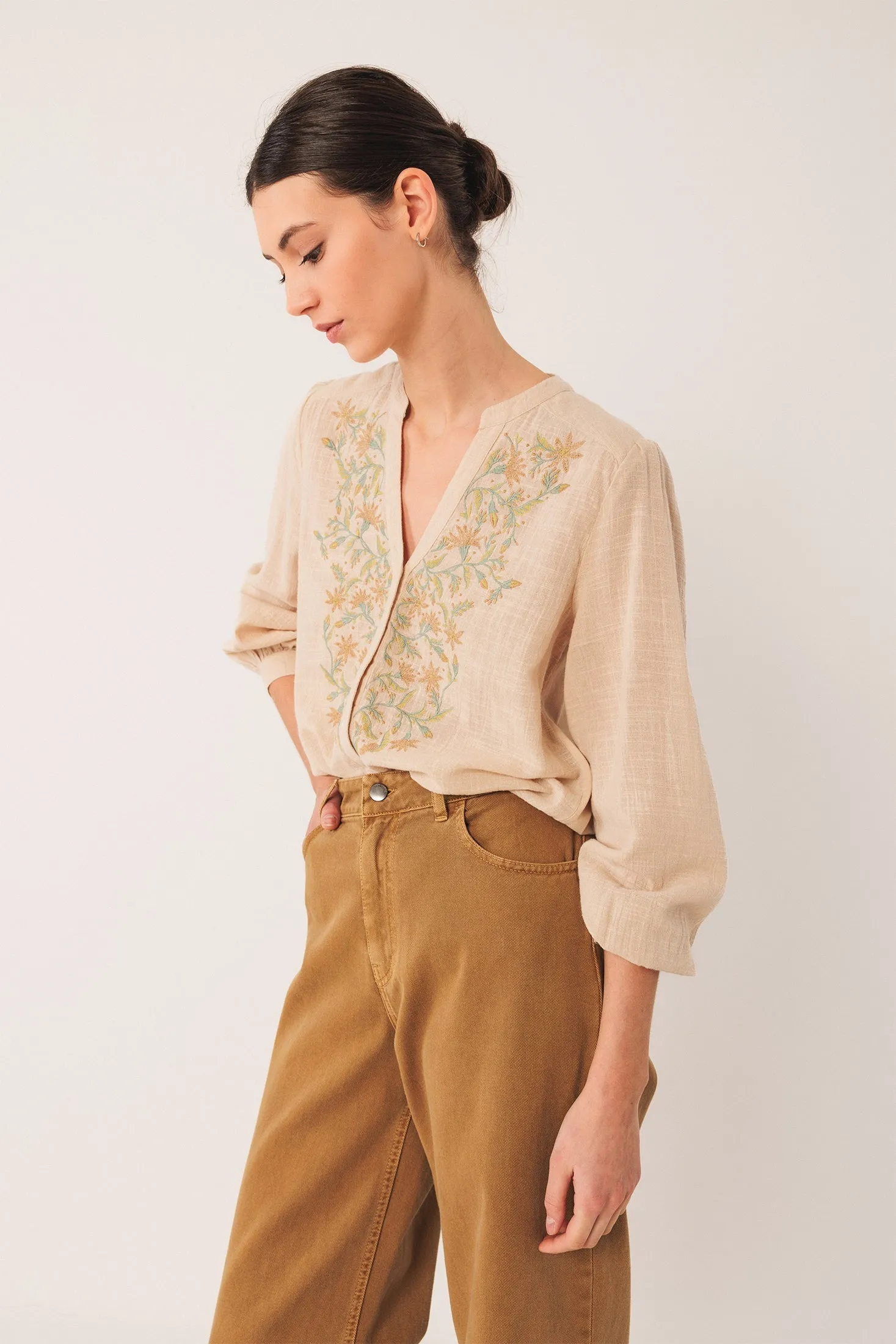 Combined Embroidered Shirt Beige sold by Ivalo.com product image thumbnail 4