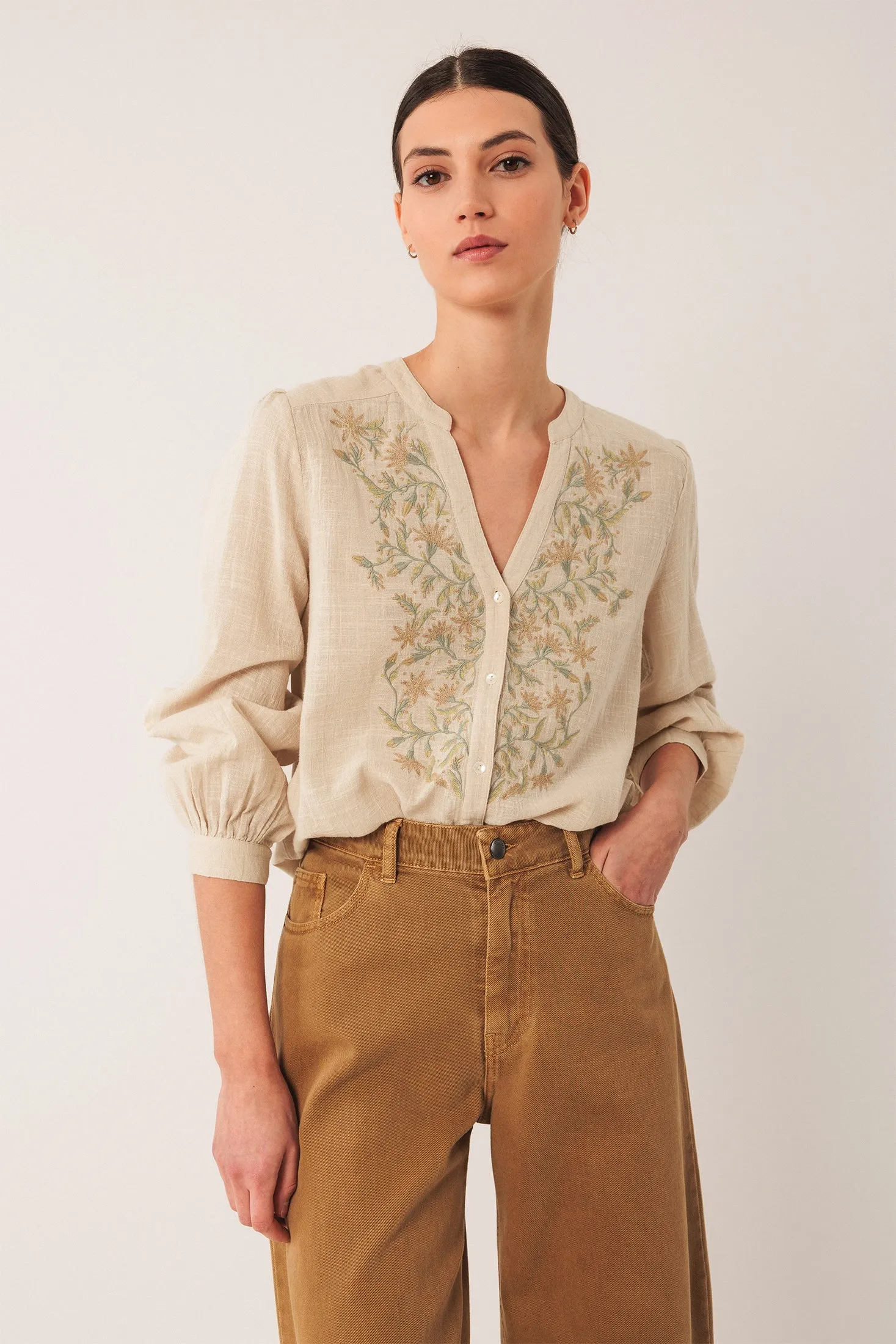 Combined Embroidered Shirt Beige sold by Ivalo.com product image thumbnail 5