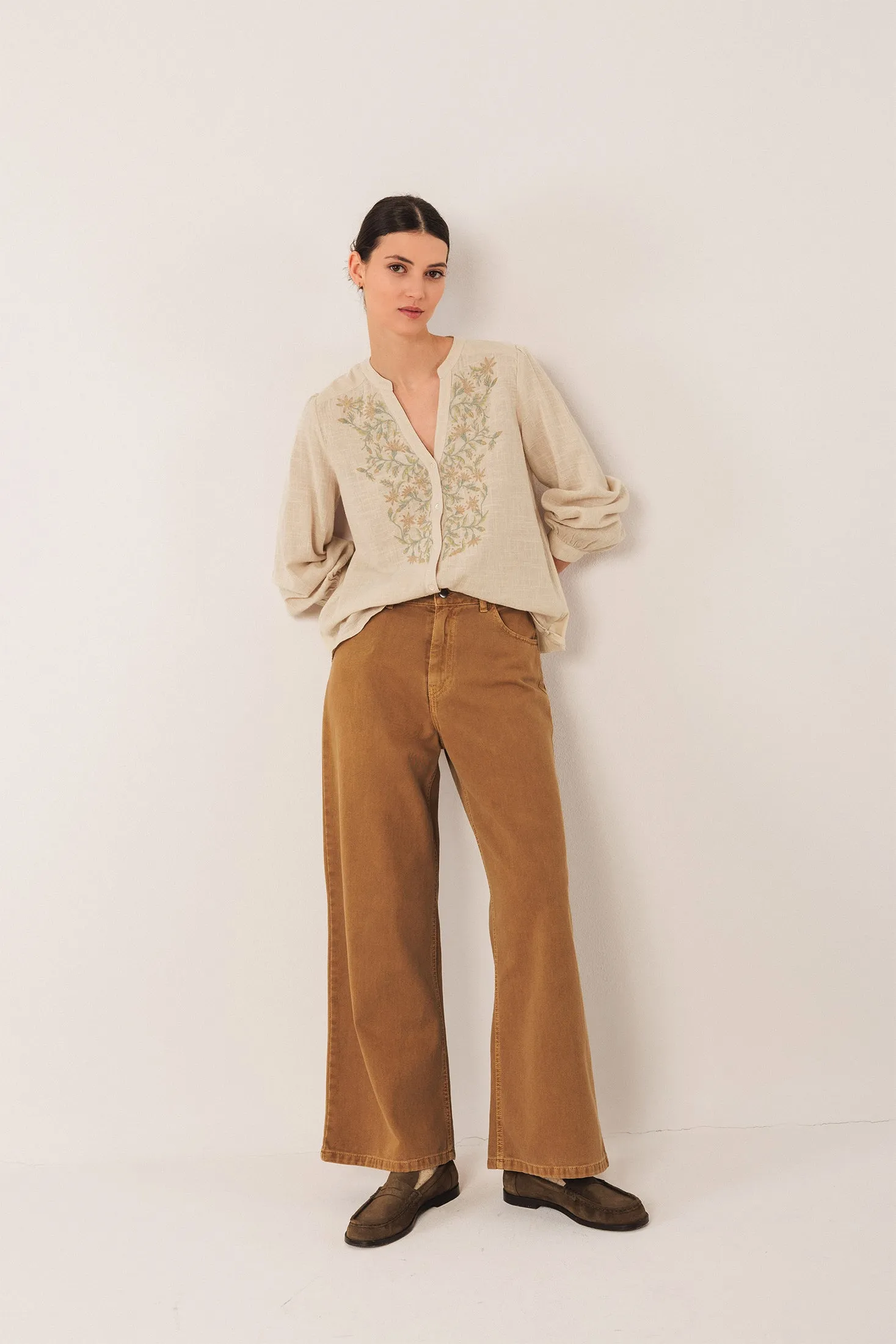 Combined Embroidered Shirt Beige sold by Ivalo.com product image thumbnail 3