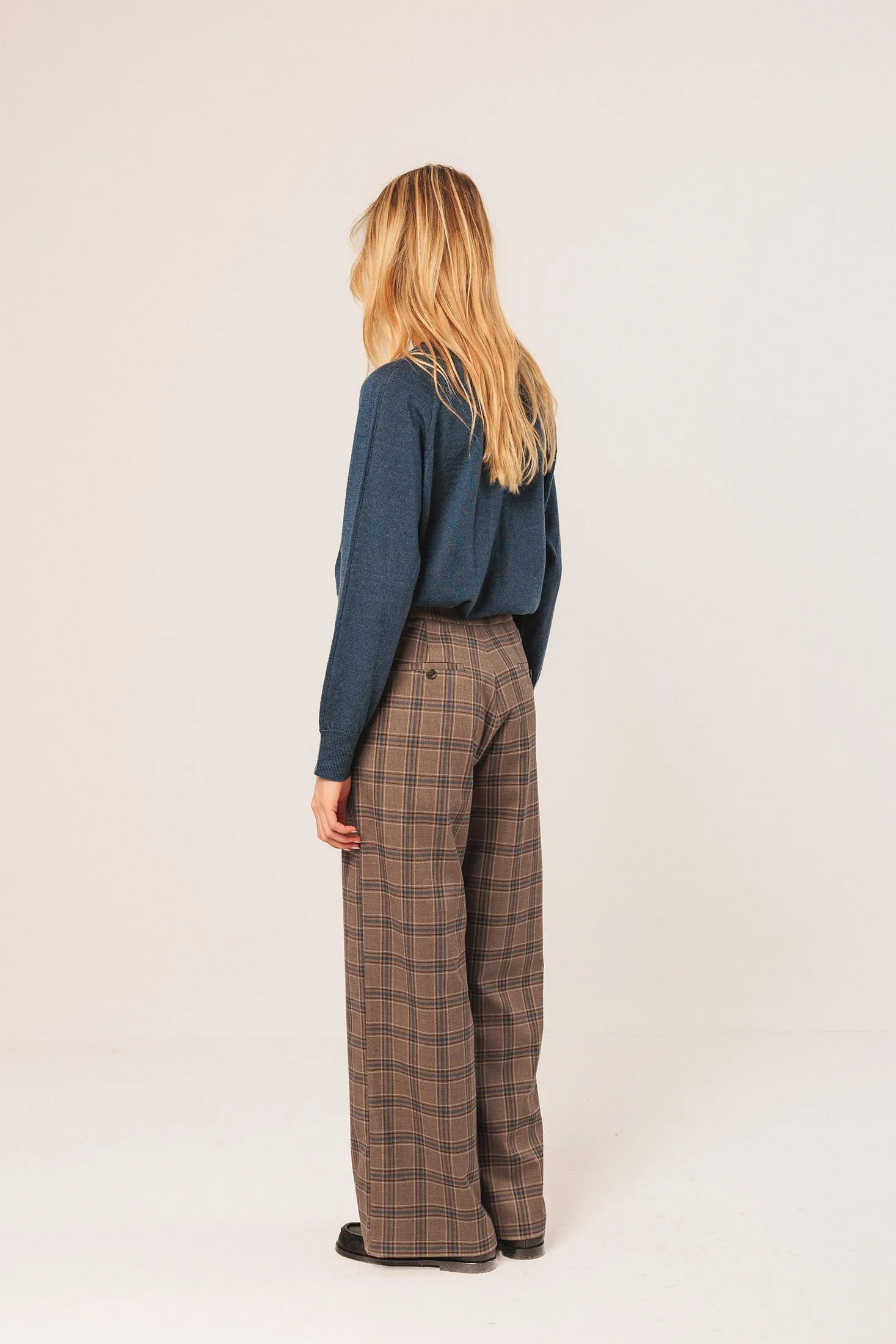 Paty Straight Pants Brown Checkered sold by Ivalo.com product image thumbnail 4