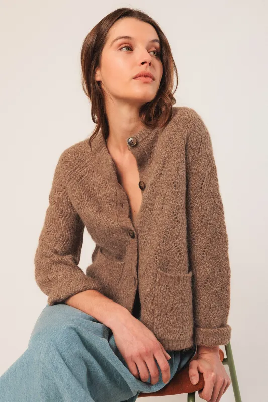 Crochet Jacket Brown sold by Ivalo.com