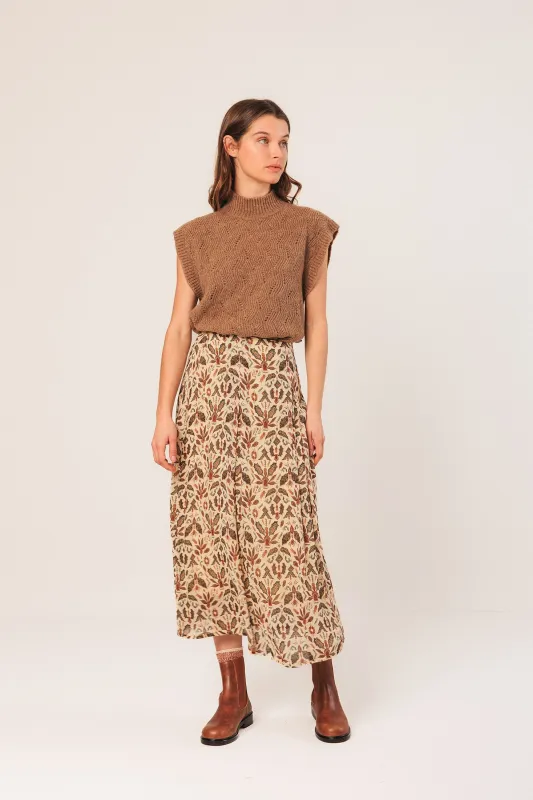 Batik Midi Skirt Beige sold by Ivalo.com