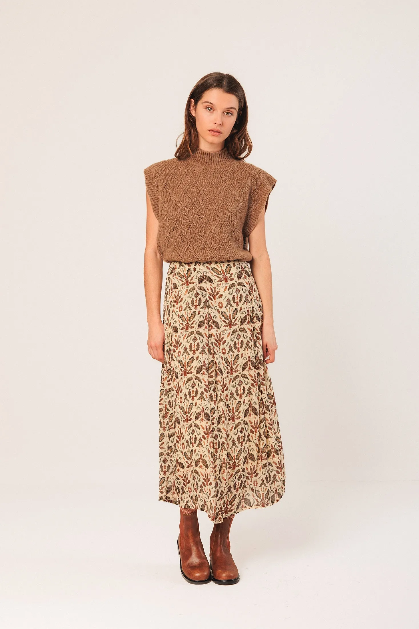 Batik Midi Skirt Beige sold by Ivalo.com product image thumbnail 3