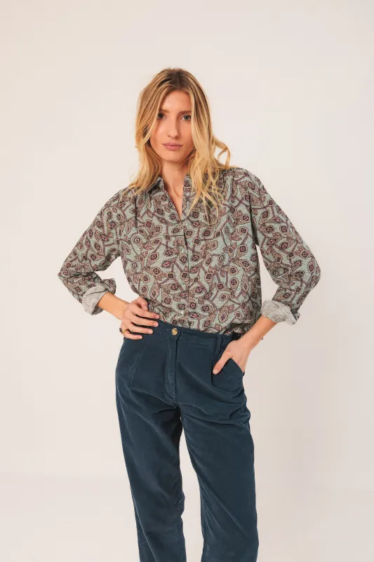 Crepe Cotton Shirt Water Print sold by Ivalo.com