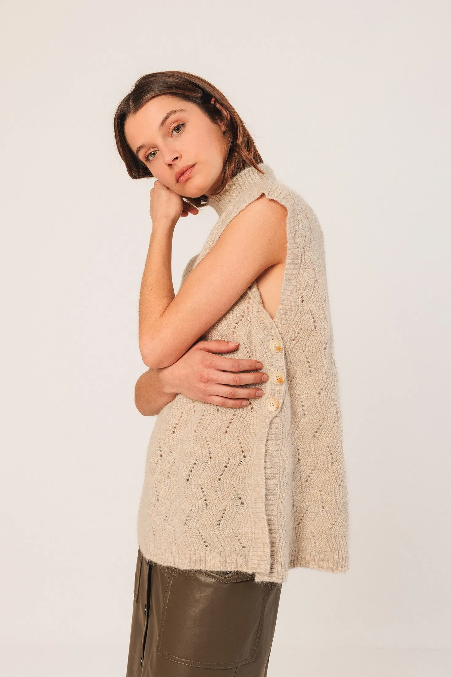 Crochet Vest Beige sold by Ivalo.com