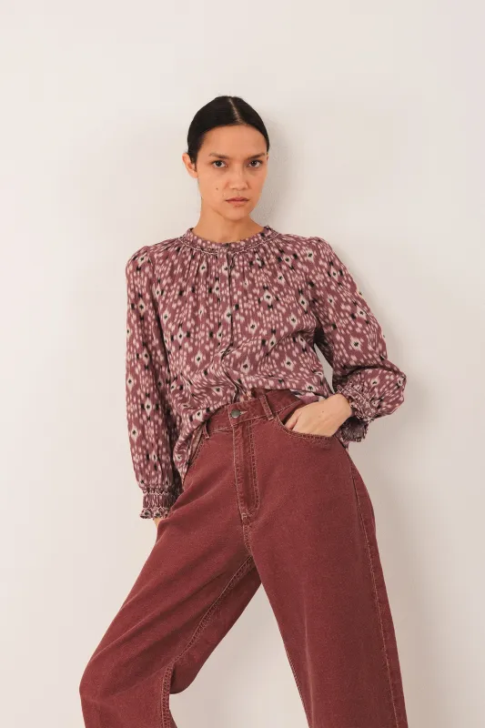 Ikat Print Shirt Red sold by Ivalo.com