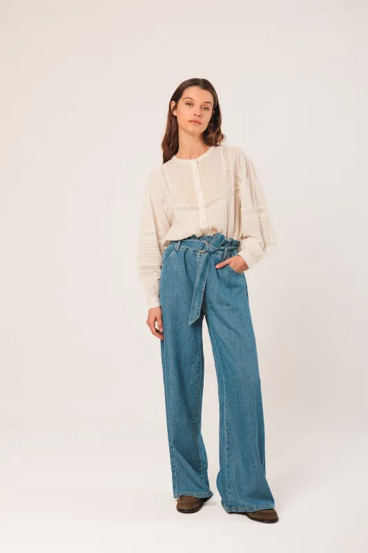 Denim Lyocell Pants Blue sold by Ivalo.com