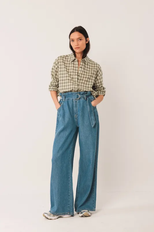 Vichy-Checkered Shirt Green sold by Ivalo.com