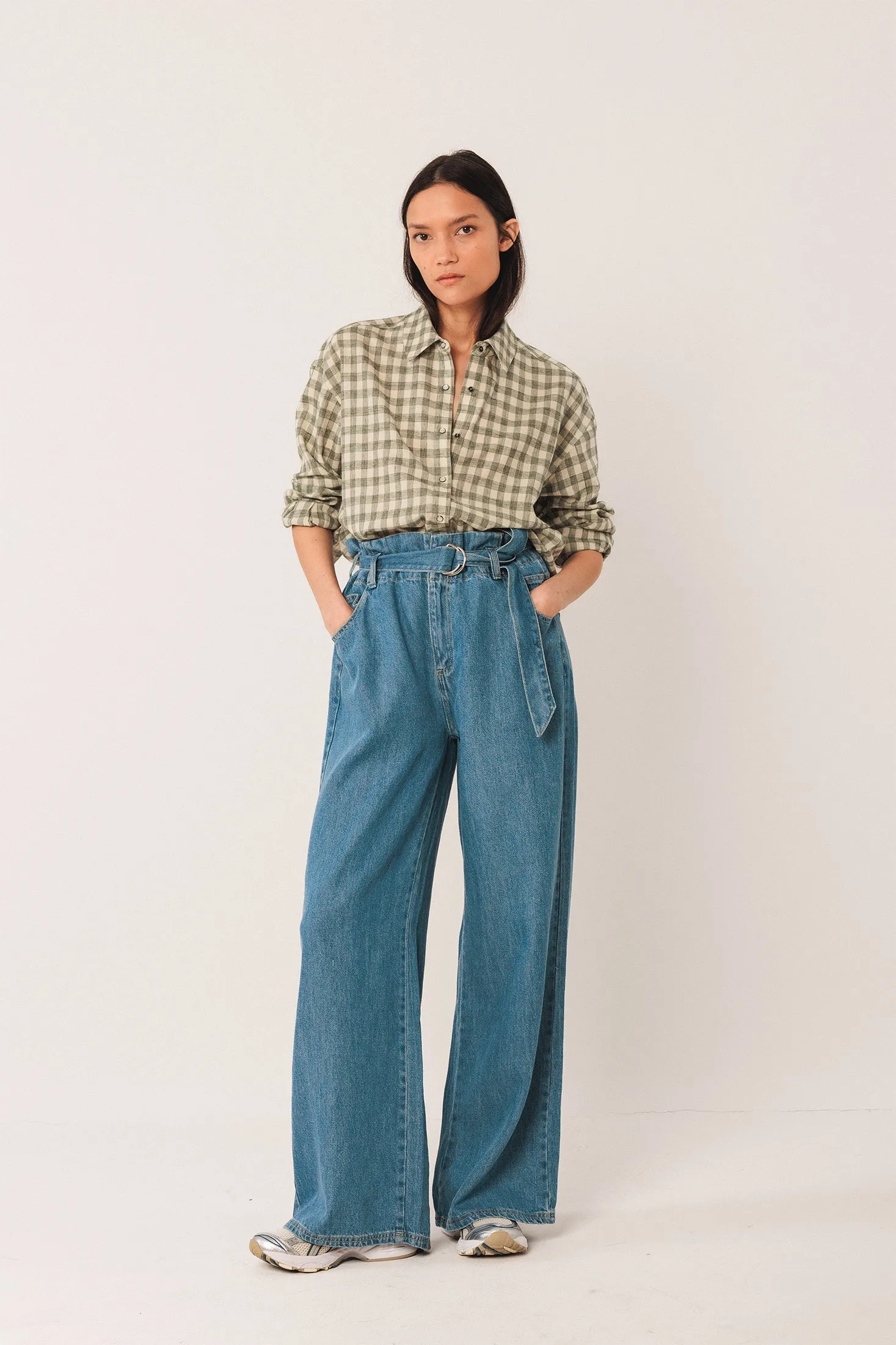 Vichy-Checkered Shirt Green sold by Ivalo.com