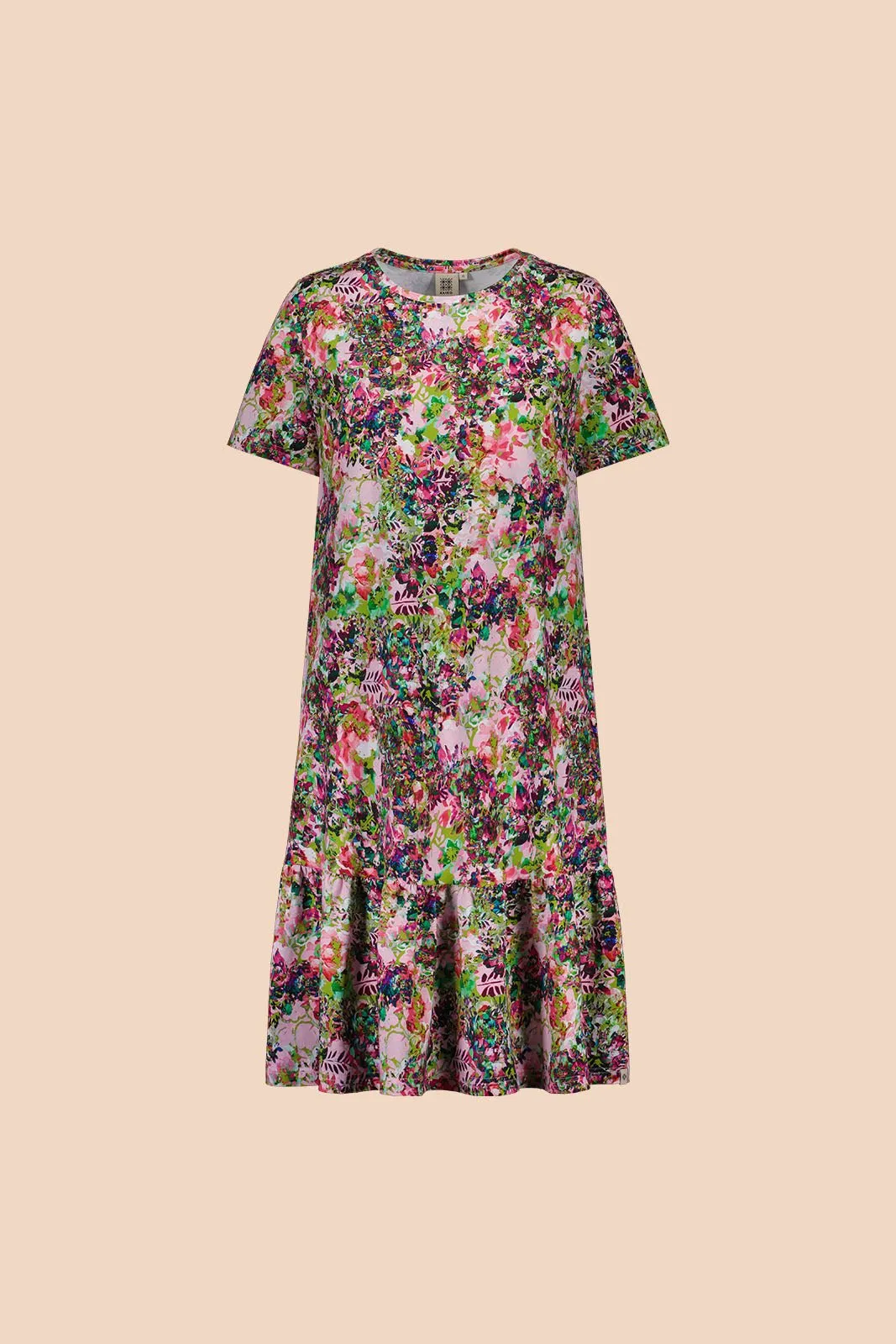 Ruffle T-Shirt Dress Blooming Forest Bright sold by Ivalo.com