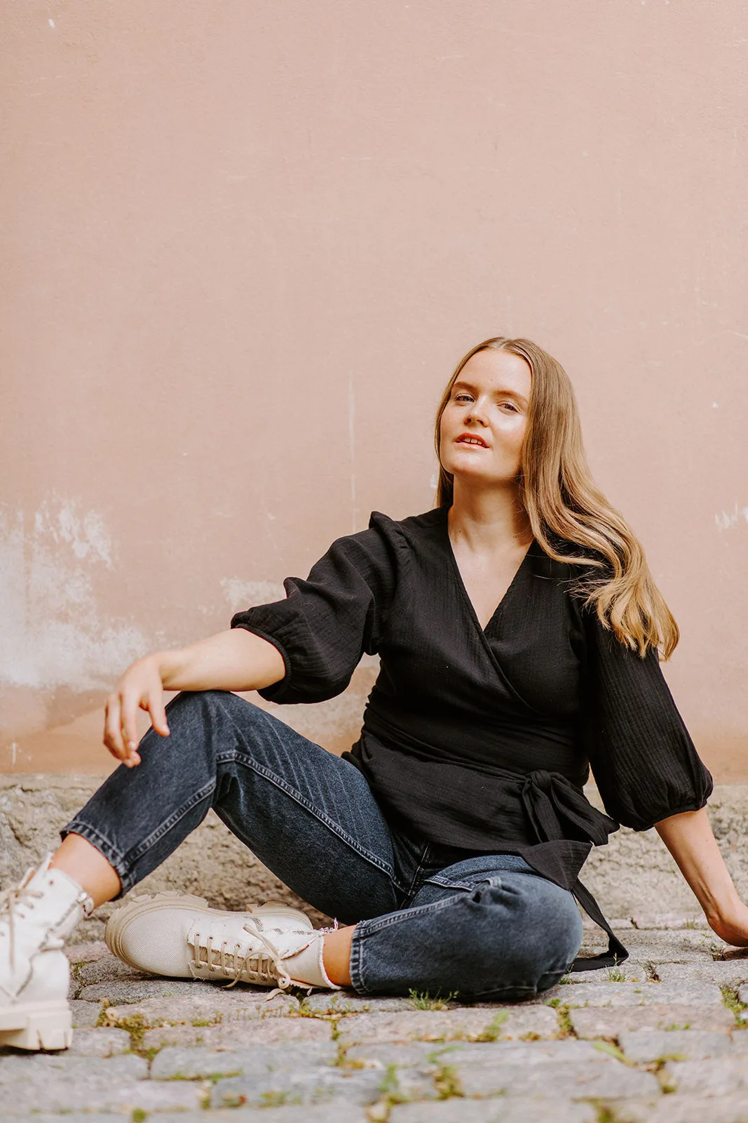 Wrap Blouse Black sold by Ivalo.com product image thumbnail 5