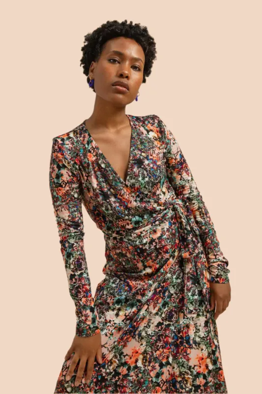 Soft Wrap Dress Blooming Forest sold by Ivalo.com