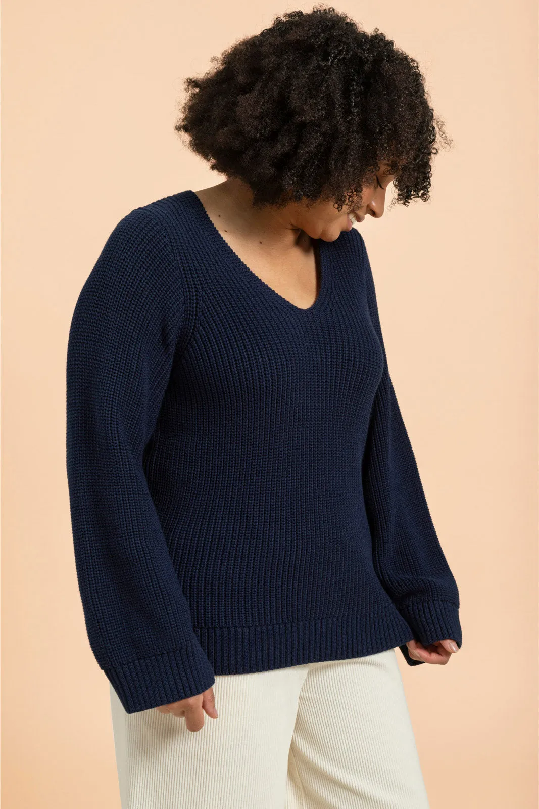 V-neck Jumper Navy sold by Ivalo.com product image thumbnail 4
