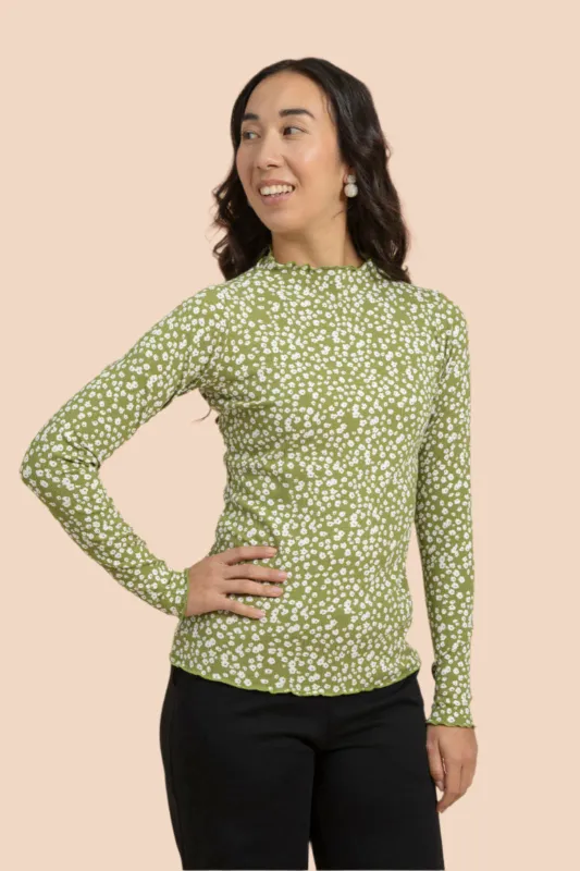 Rib Turtleneck Flora Olive sold by Ivalo.com