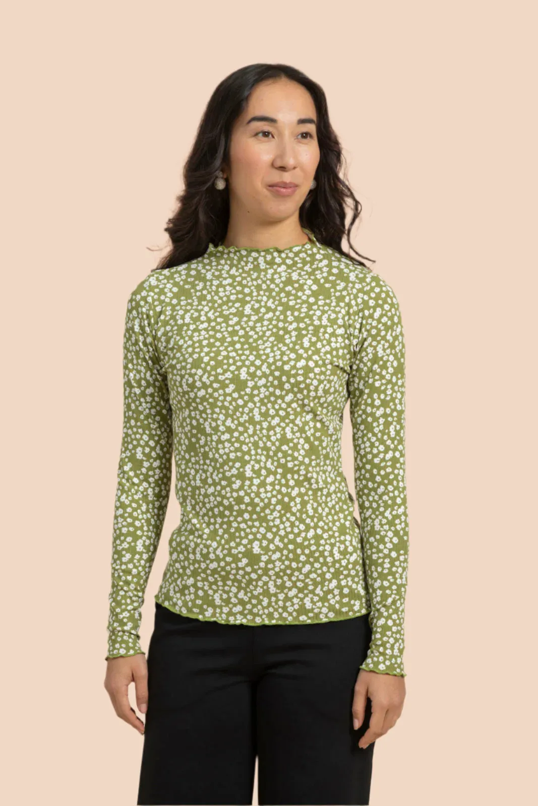 Rib Turtleneck Flora Olive sold by Ivalo.com product image thumbnail 3