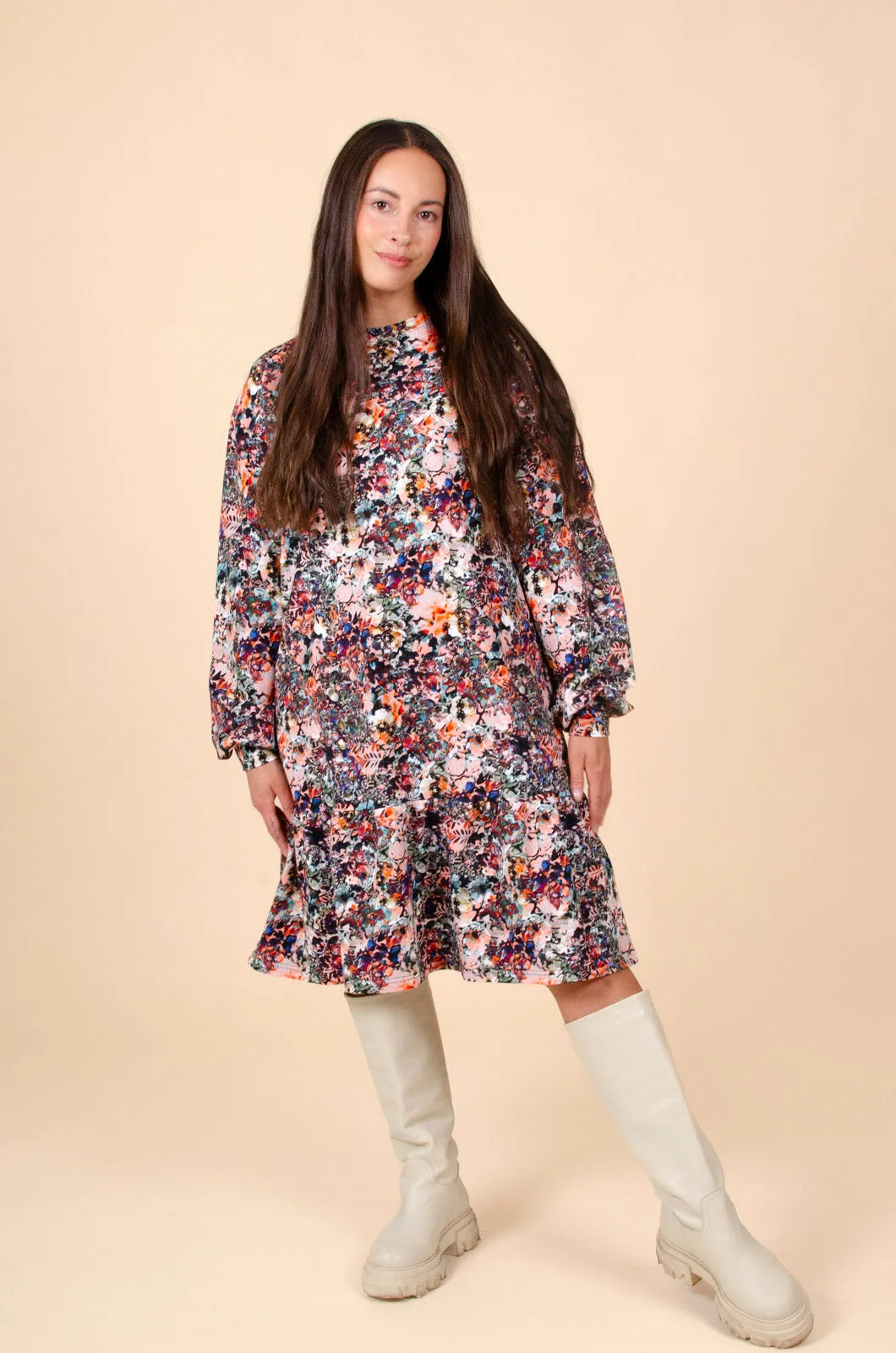 Ruffle Sweatshirt Dress Blooming Forest sold by Ivalo.com product image thumbnail 5