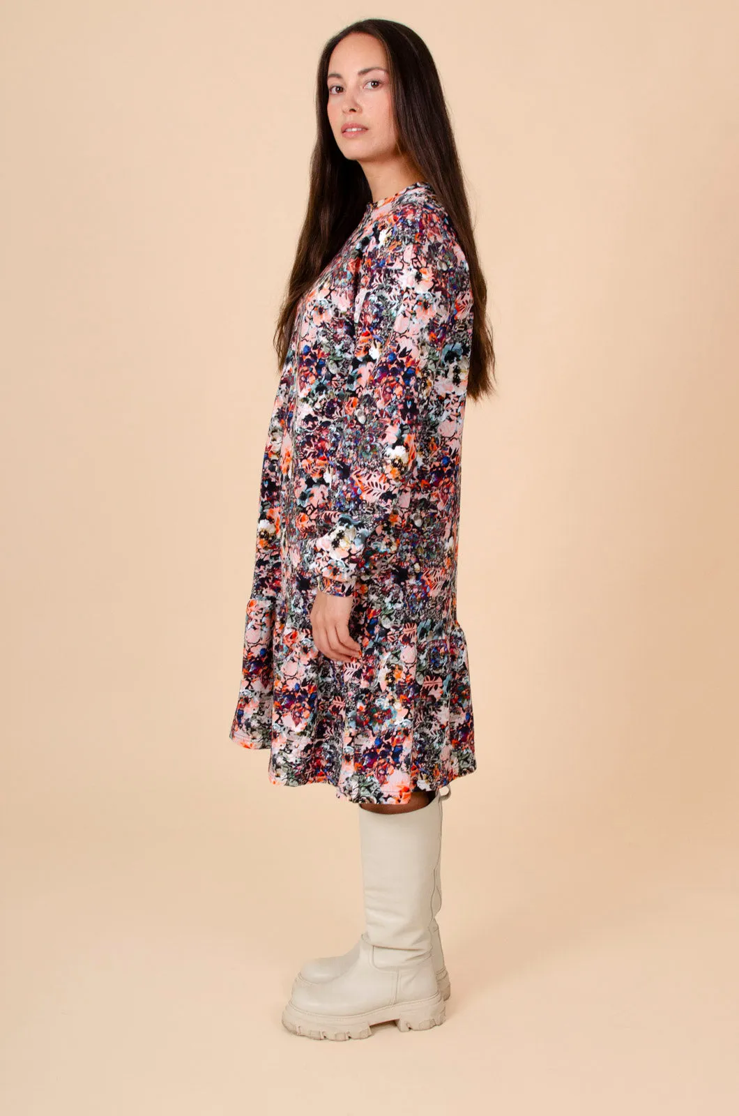 Ruffle Sweatshirt Dress Blooming Forest sold by Ivalo.com product image thumbnail 4