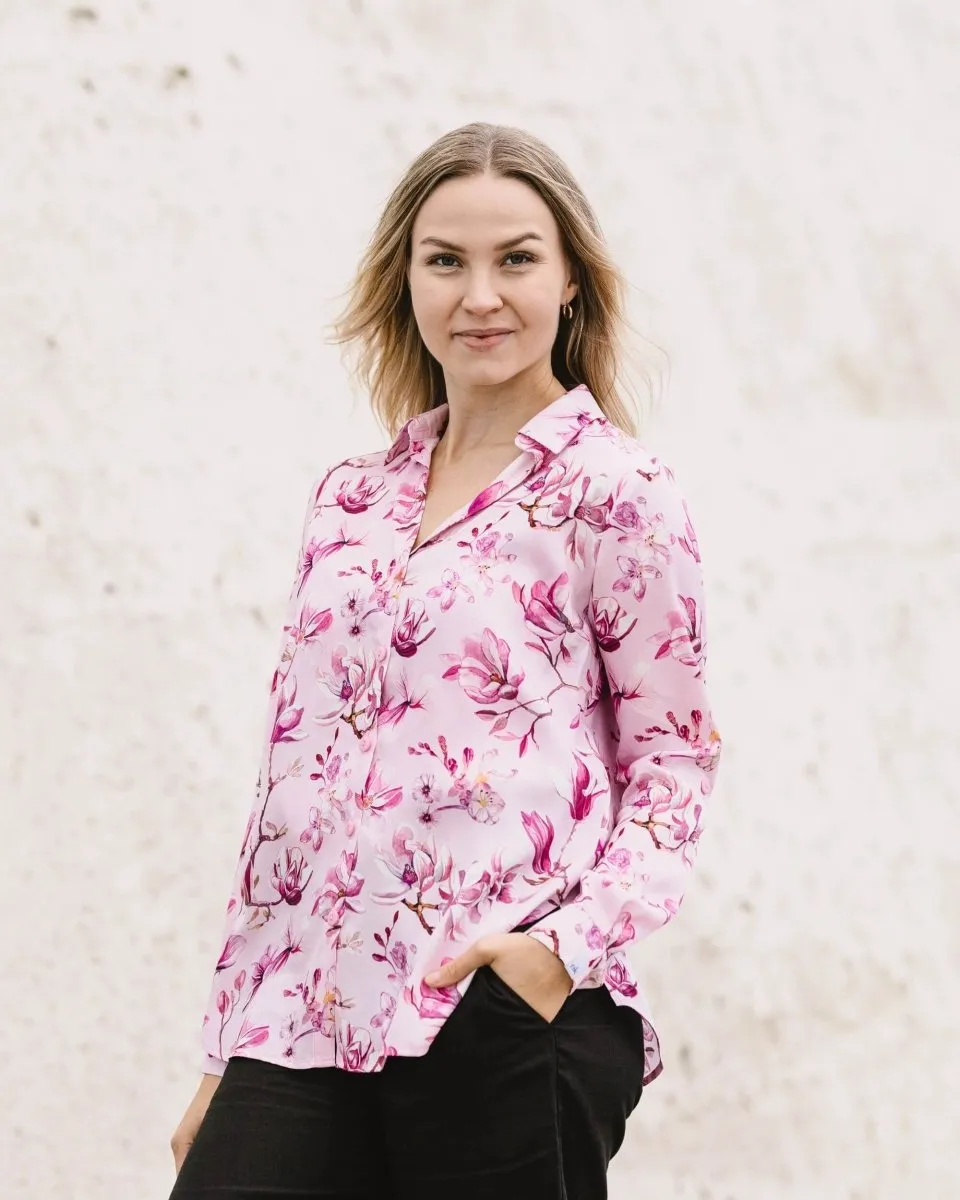 Chloe Button-up Shirt Ballet of Blossoms Pink sold by Ivalo.com