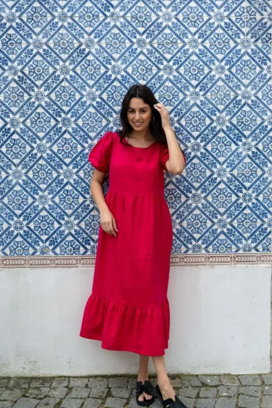 Astrid Dress Peacock Pink sold by Ivalo.com