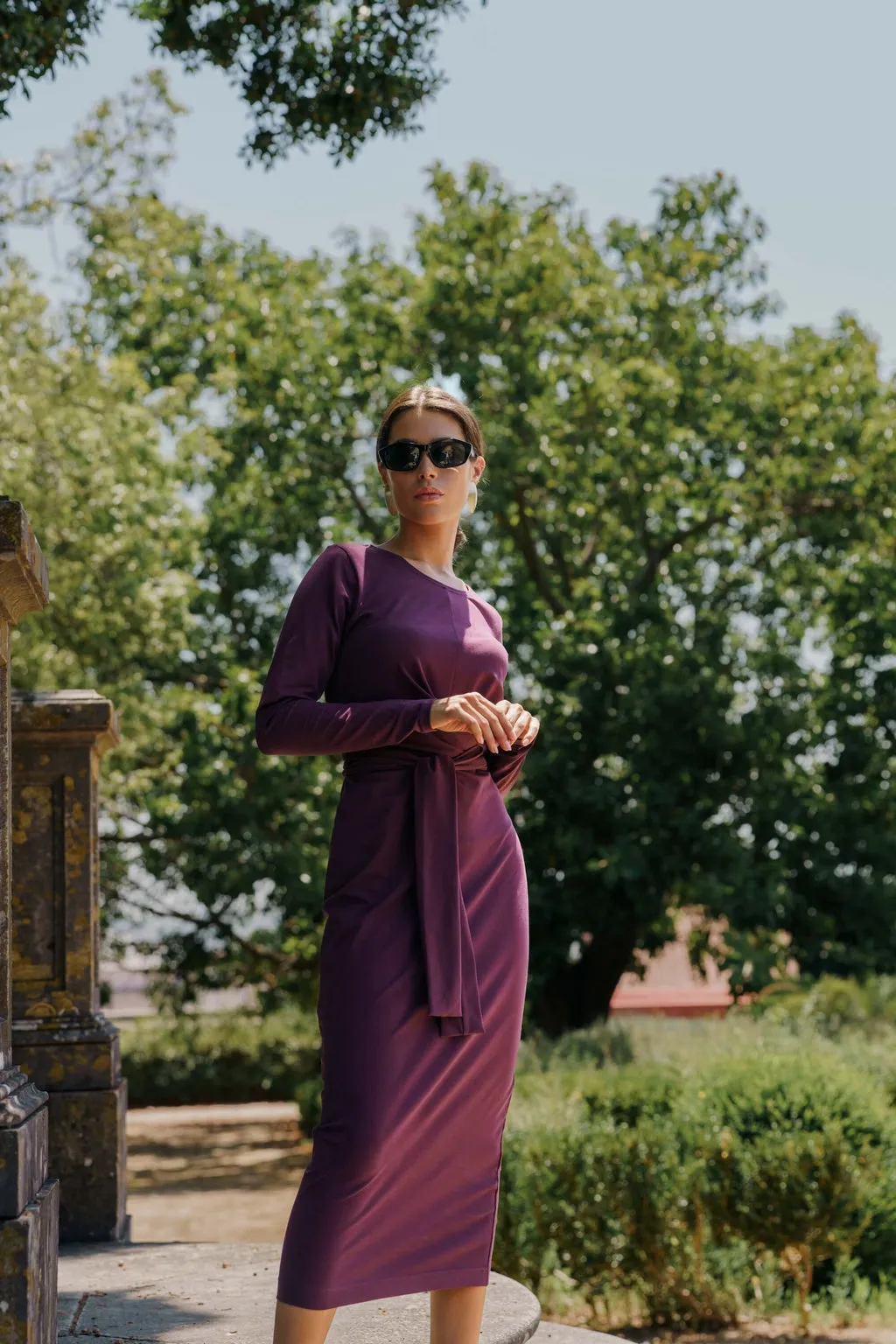 Zoey Dress Burgundy sold by Ivalo.com product image thumbnail 3