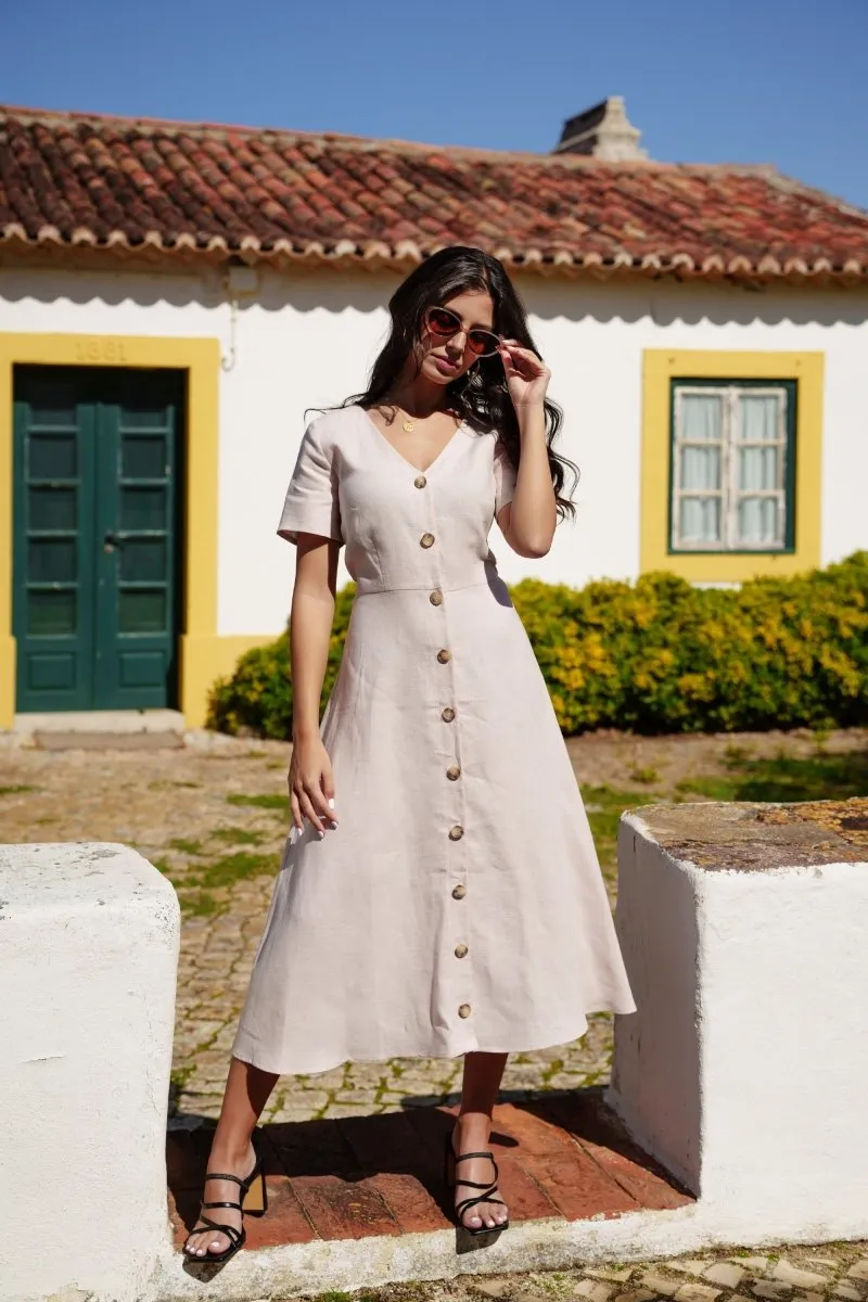 Penelope Dress Sandshell Beige sold by Ivalo.com