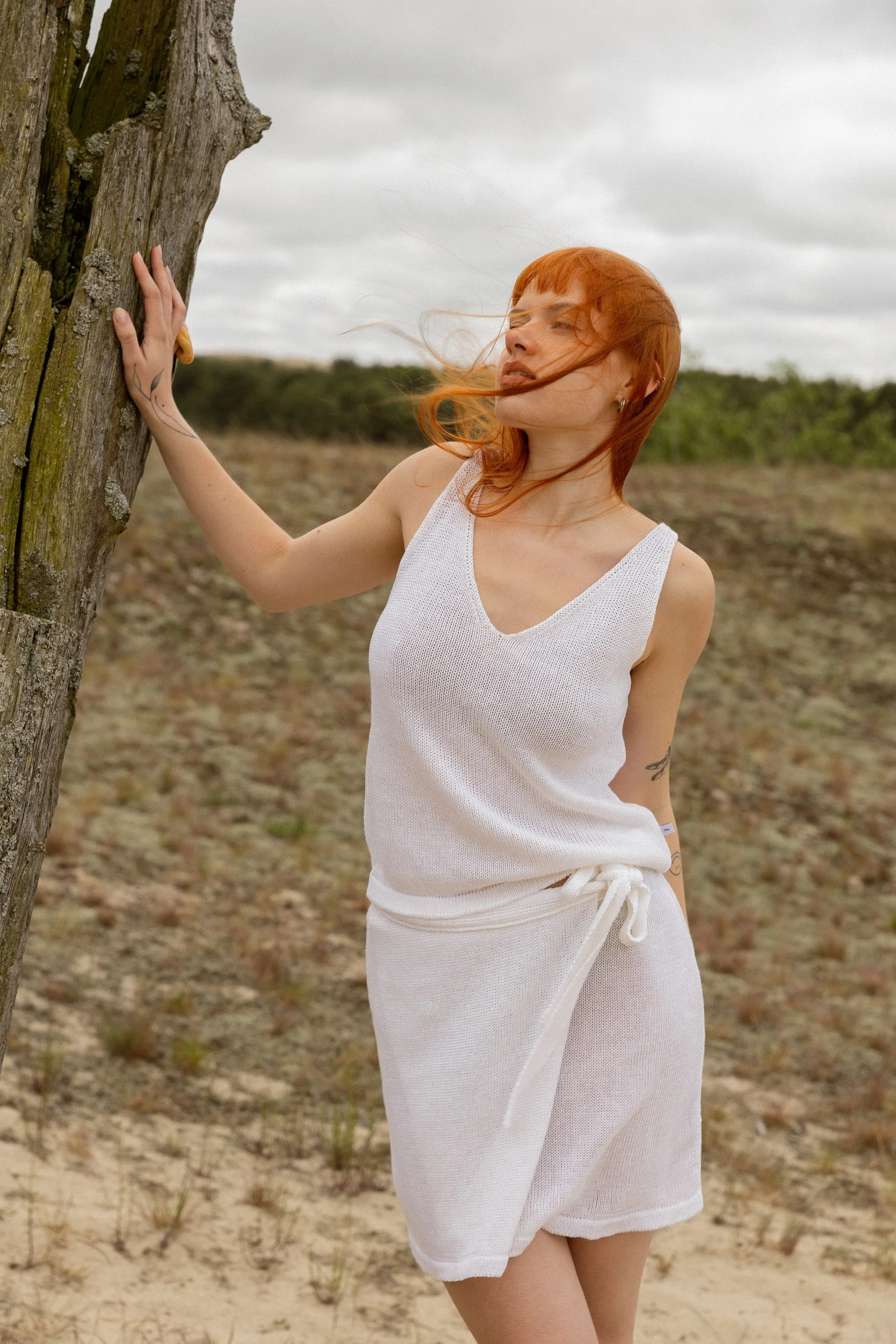 Mare Linen Tank Top White sold by Ivalo.com product image thumbnail 5