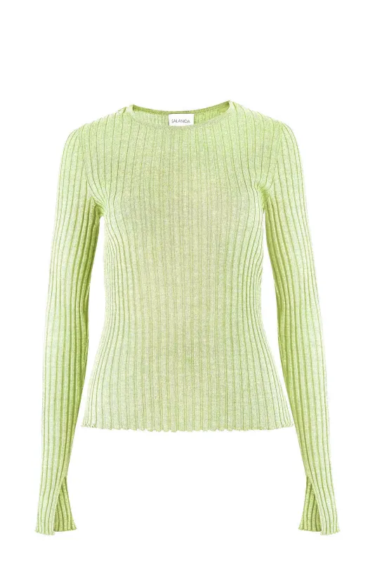 Brera Merino Long-Sleeve Top Limone sold by Ivalo.com