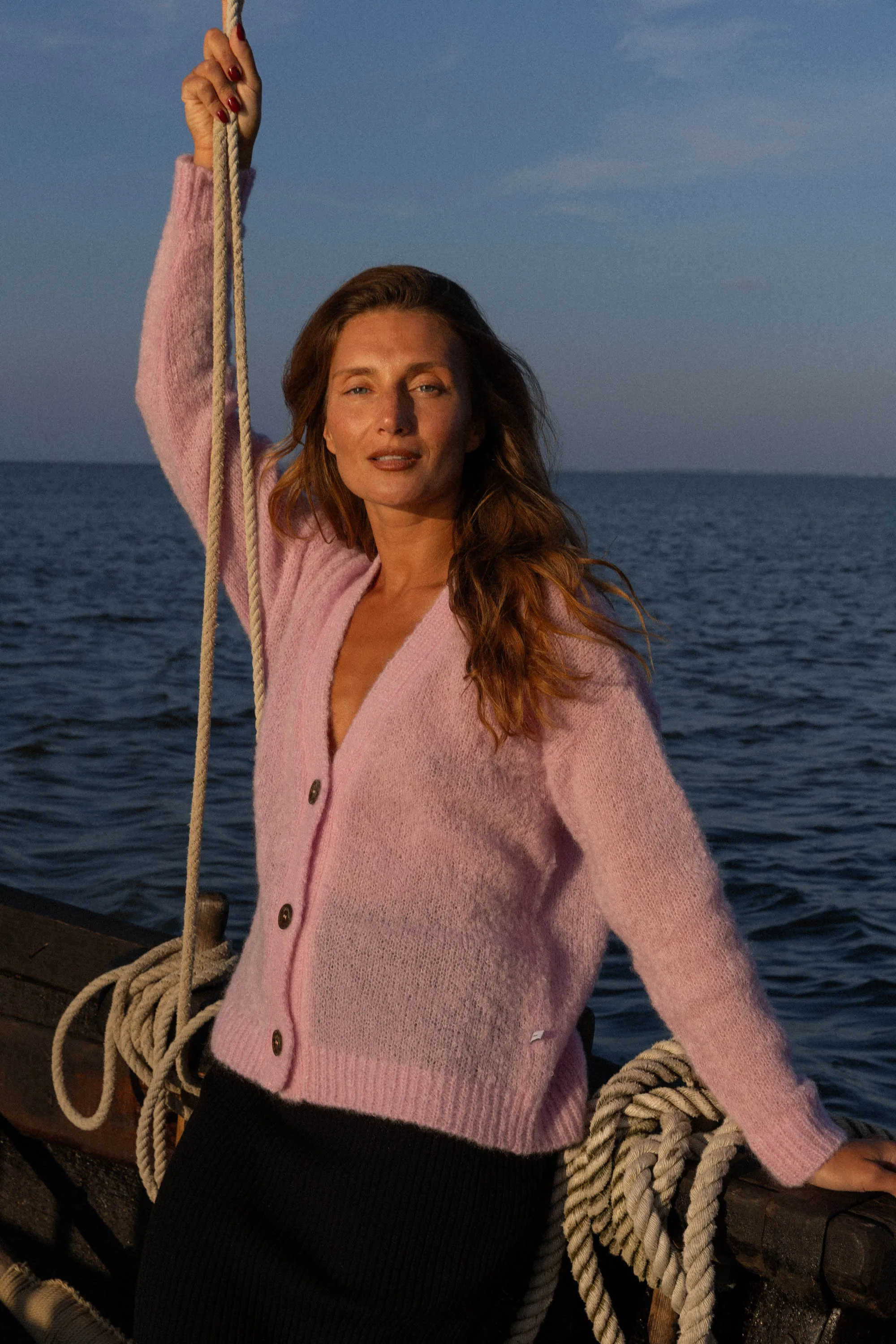 Melody Mohair Cardigan Pink sold by Ivalo.com