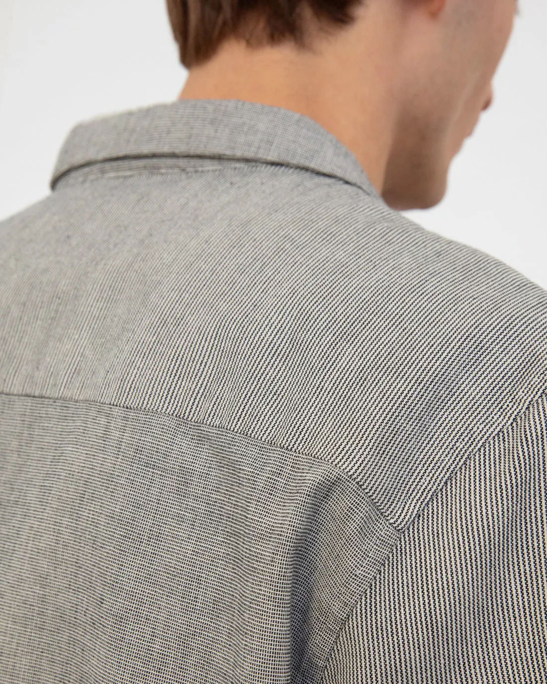 Bowling Shirt Grey Micro Stripe sold by Ivalo.com product image thumbnail 4