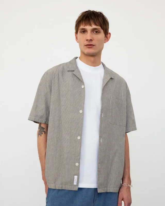 Bowling Shirt Grey Micro Stripe sold by Ivalo.com