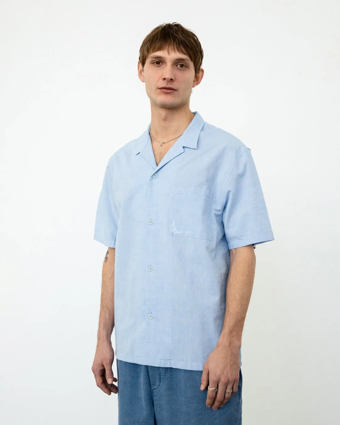 Bowling Shirt Dusty Blue sold by Ivalo.com