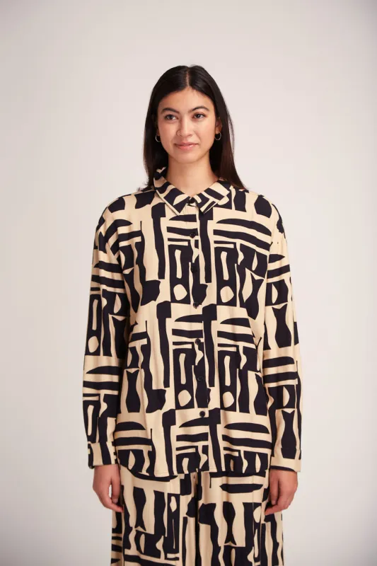 Iya Viscose Shirt Jonc Black Print sold by Ivalo.com