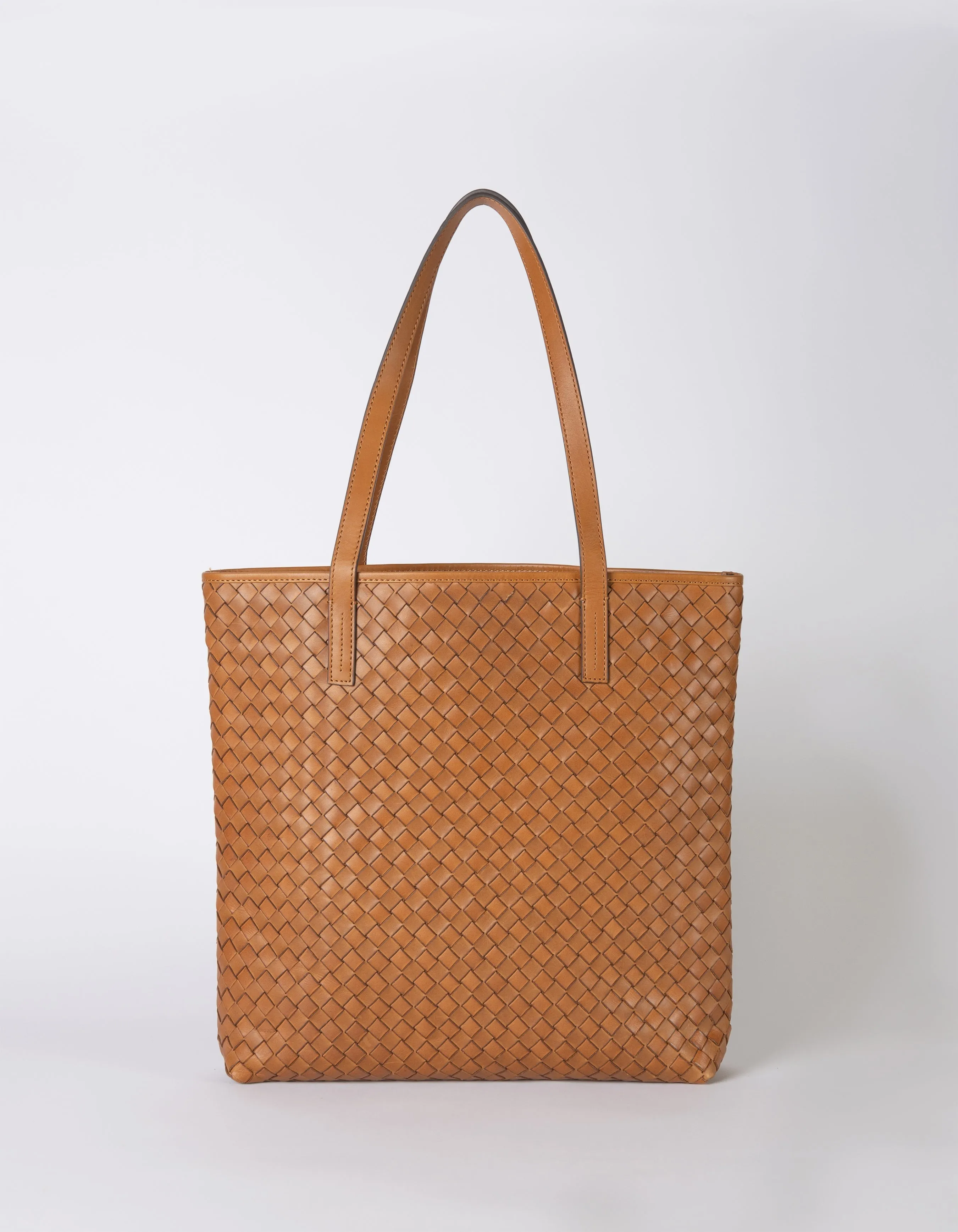 Georgia Cognac Woven Classic Leather sold by Ivalo.com