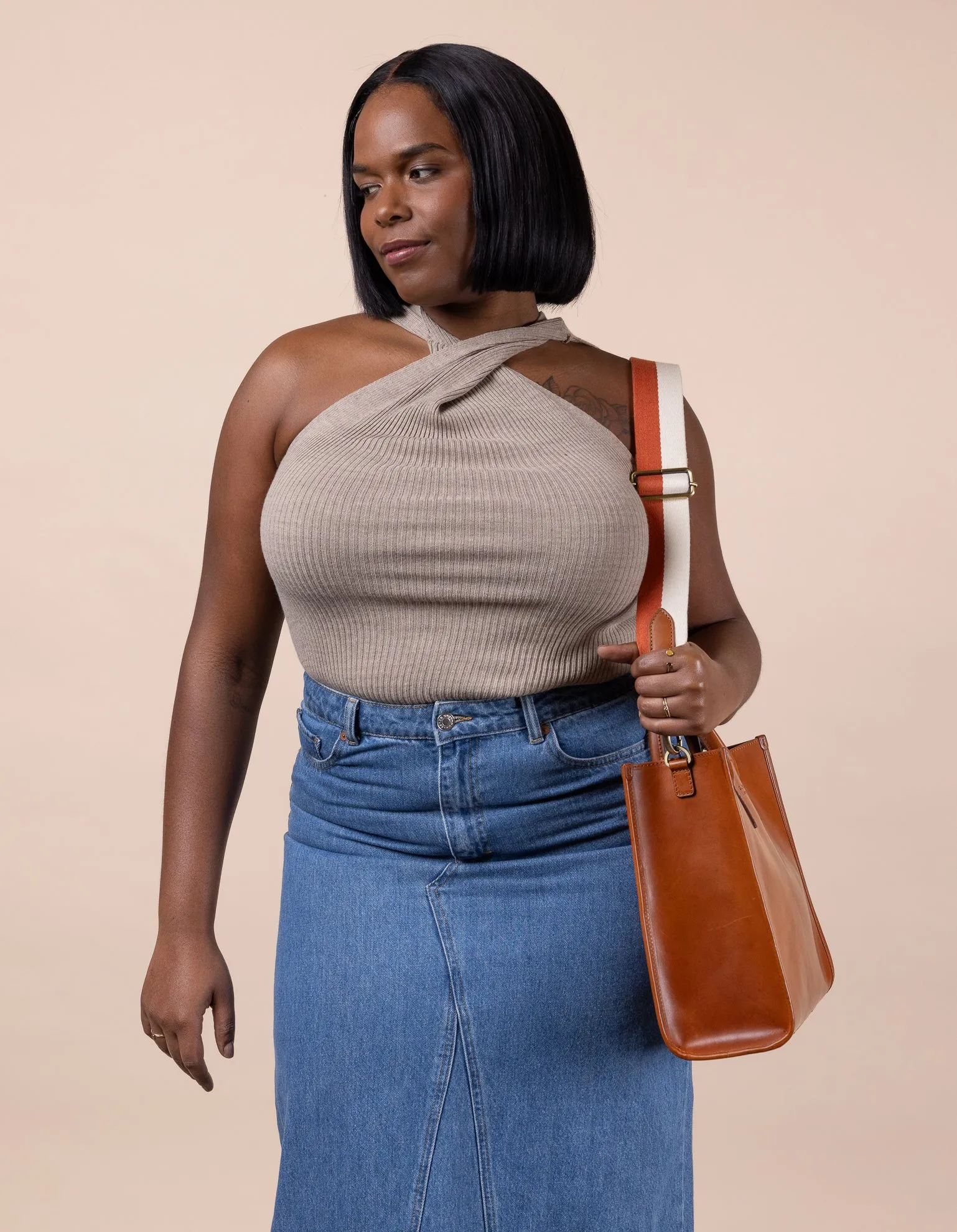 Jackie Classic Leather Bag Cognac Brown sold by Ivalo.com product image thumbnail 4