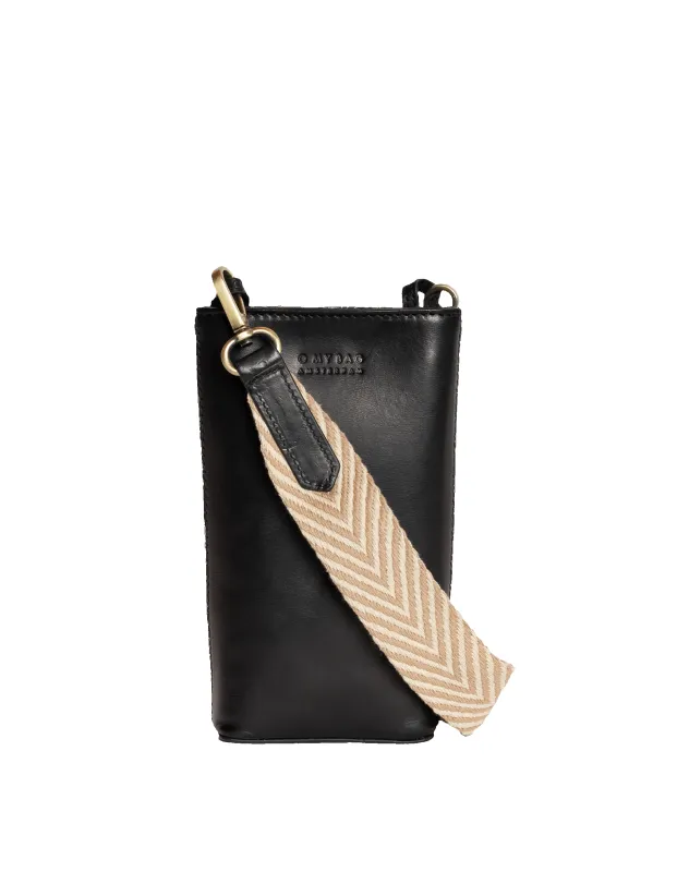 Charlie Phone Bag Classic Leather Black sold by Ivalo.com