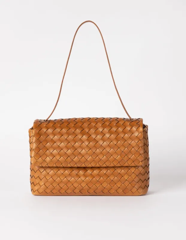 Kenzie Woven Bag Classic Leather Cognac Brown sold by Ivalo.com