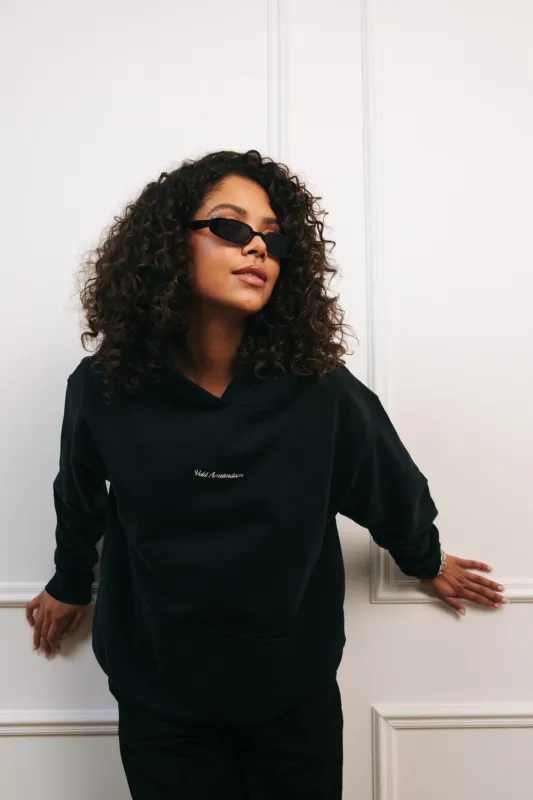 Jordaan VA Script Hoodie Black sold by Ivalo.com