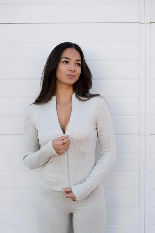 Invisible Zip Jacket Melange Grey sold by Ivalo.com