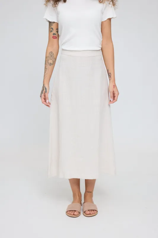 Linen Midi Skirt sold by Ivalo.com