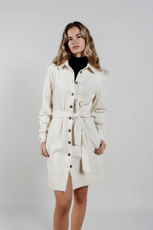 Ruby Organic Cotton Corduroy Dress Winter White sold by Ivalo.com
