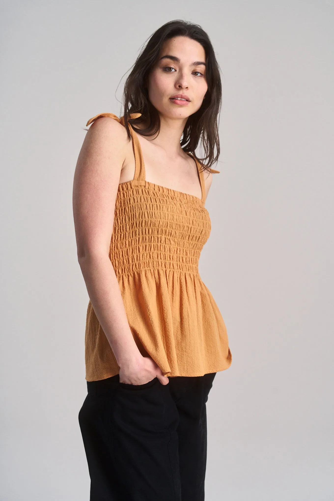 Gaia Organic Cotton Seersucker Top Orange sold by Ivalo.com product image thumbnail 3