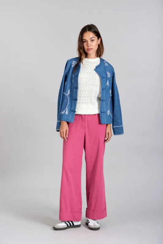 Tansy Cotton Trousers Pink sold by Ivalo.com