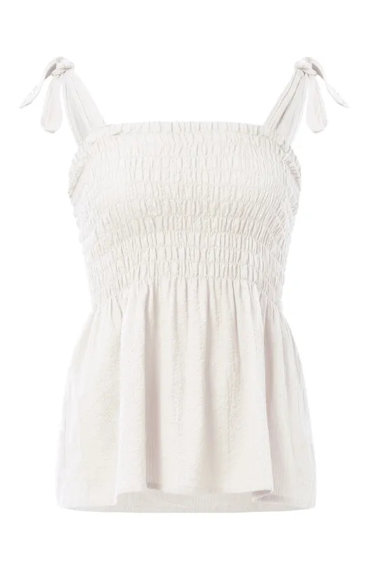 Gaia Organic Cotton Seersucker Top Natural sold by Ivalo.com