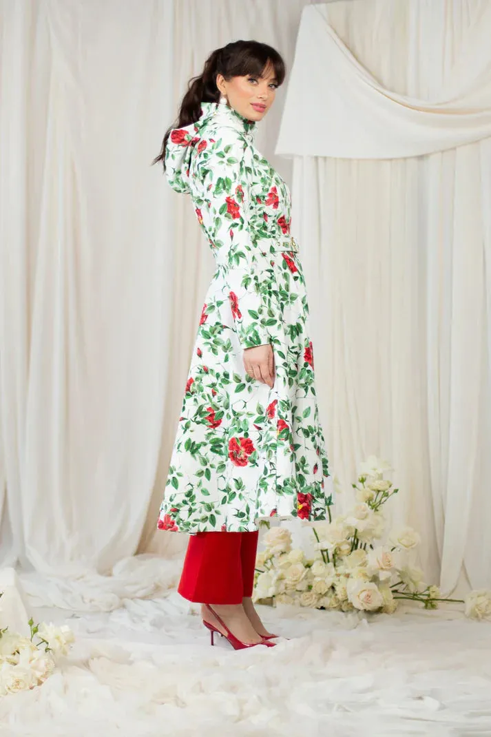 Fit and Flare Raincoat with A-Line Hem Charming Rose sold by Ivalo.com product image thumbnail 2