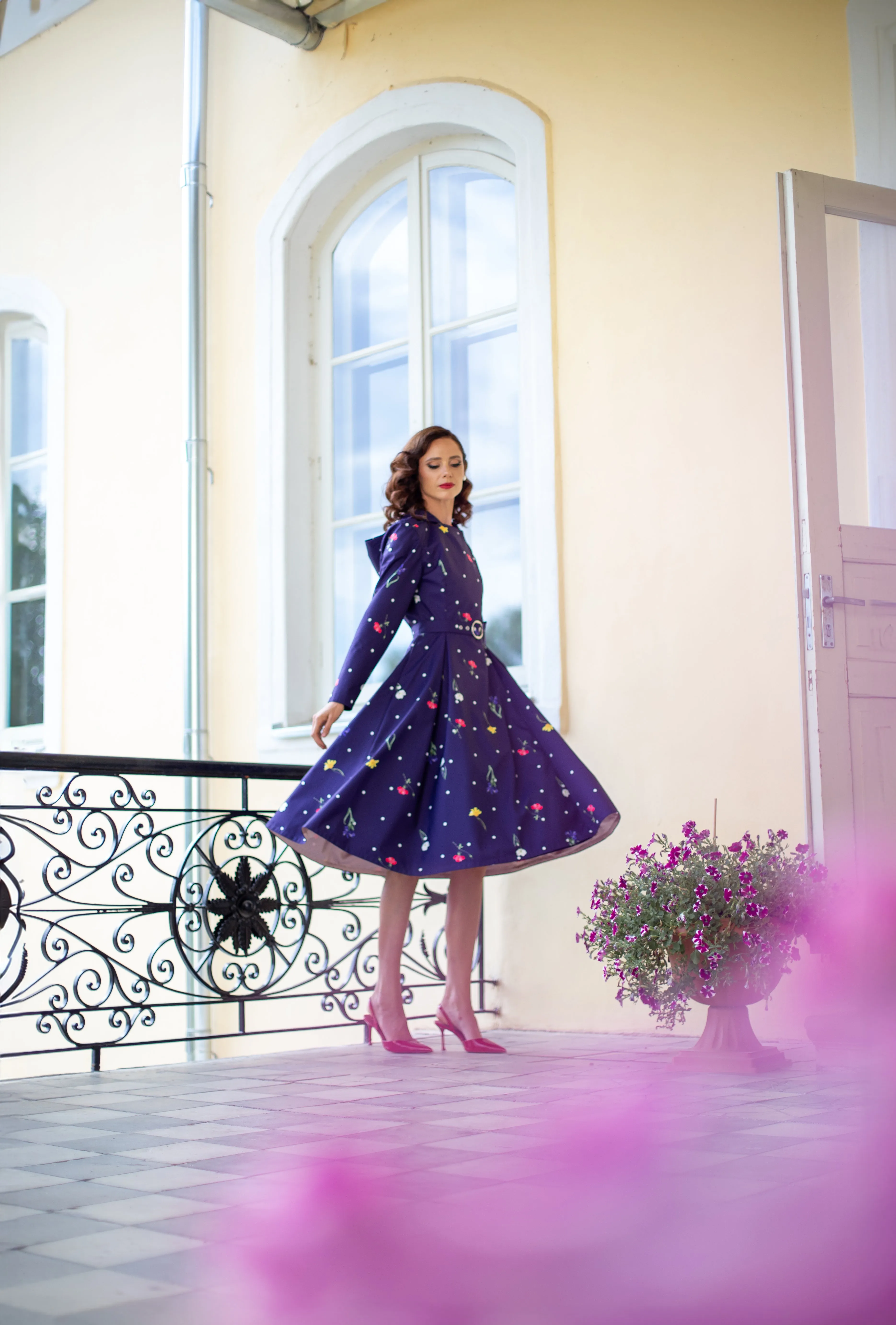 Double Breasted Trench Coat Violet Bloom sold by Ivalo.com product image thumbnail 4