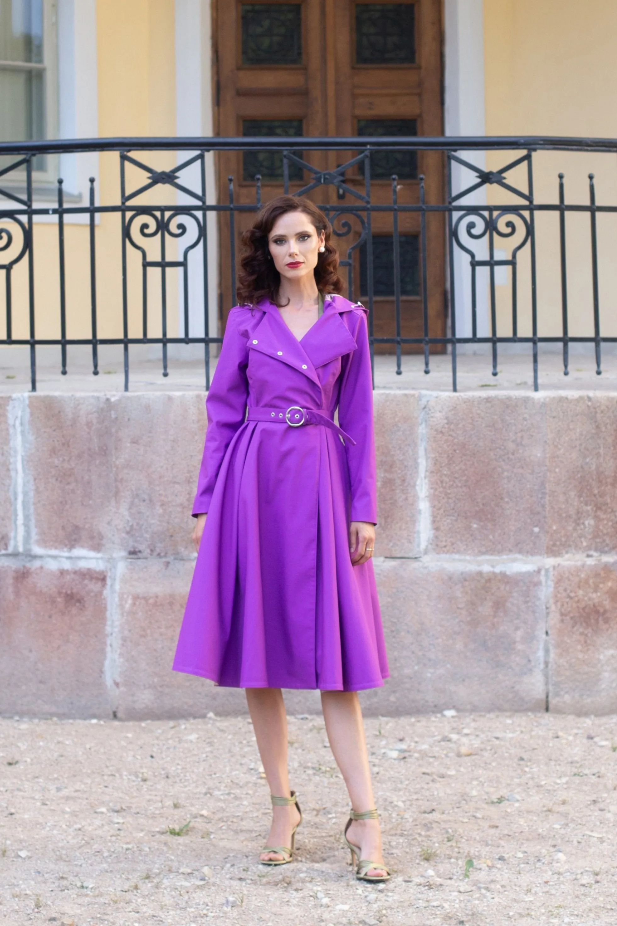 Double Breasted Trench Coat Fuchsia sold by Ivalo.com product image thumbnail 3