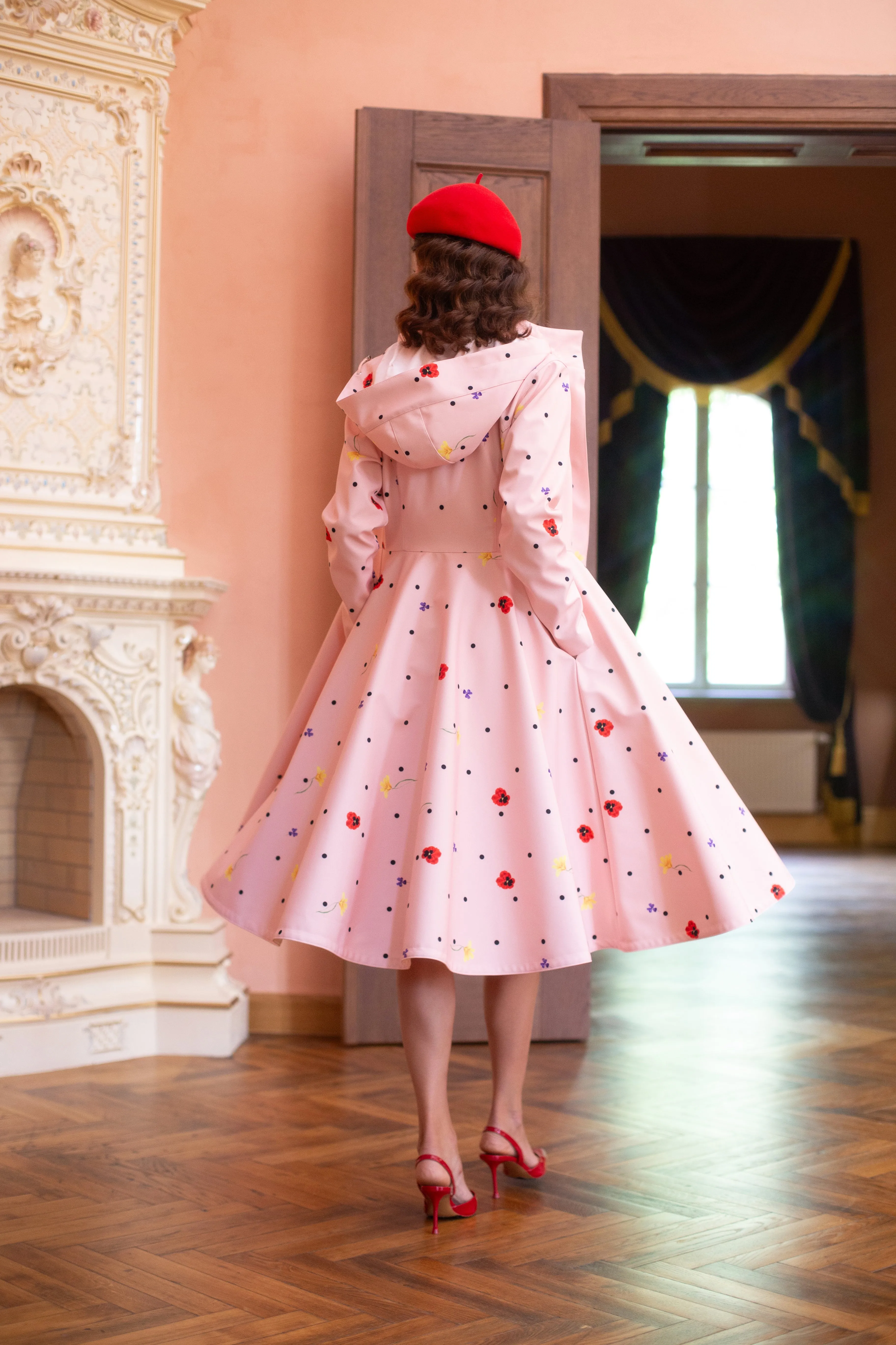 Fit and Flare Raincoat with A-Line Hem Cotton Candy Pink sold by Ivalo.com product image thumbnail 3